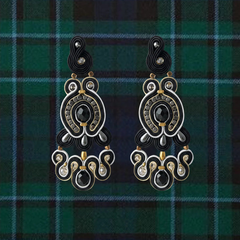 PENDIENTES "Royal Tartan Ebony"