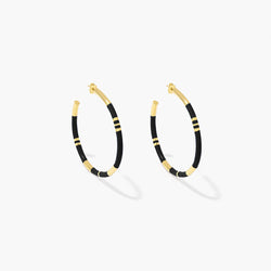 PENDIENTES ARO POSITANO NEGRO
