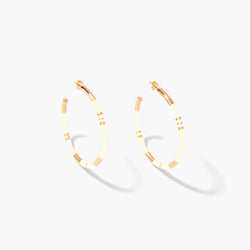 PENDIENTES ARO POSITANO MARFIL
