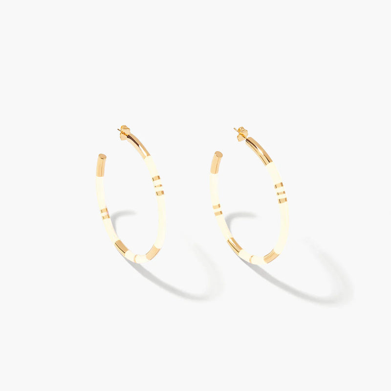 PENDIENTES ARO POSITANO MARFIL