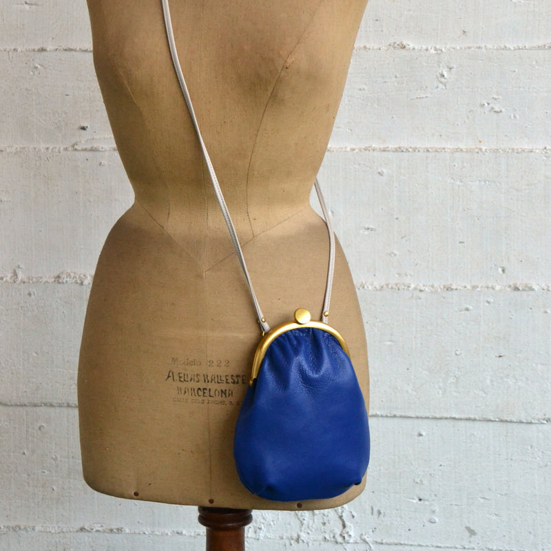 BOLSO PIEL AZUL