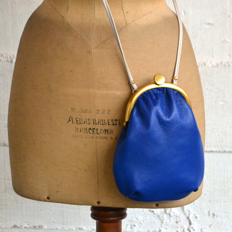 BOLSO PIEL AZUL