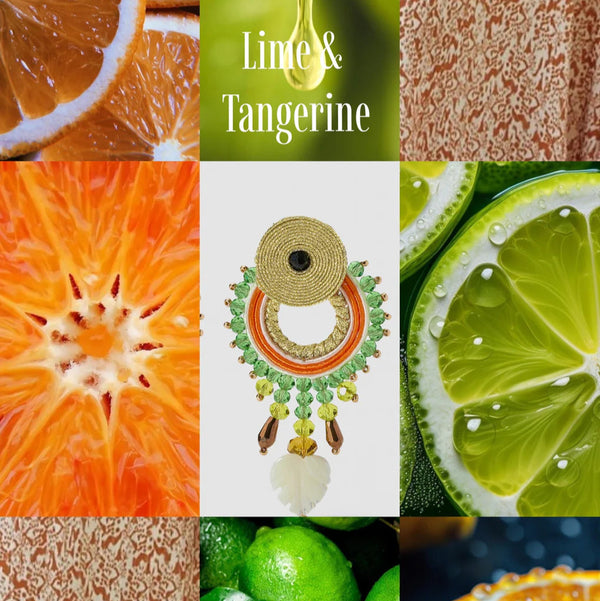 PENDIENTES "Lime & Tangerine"