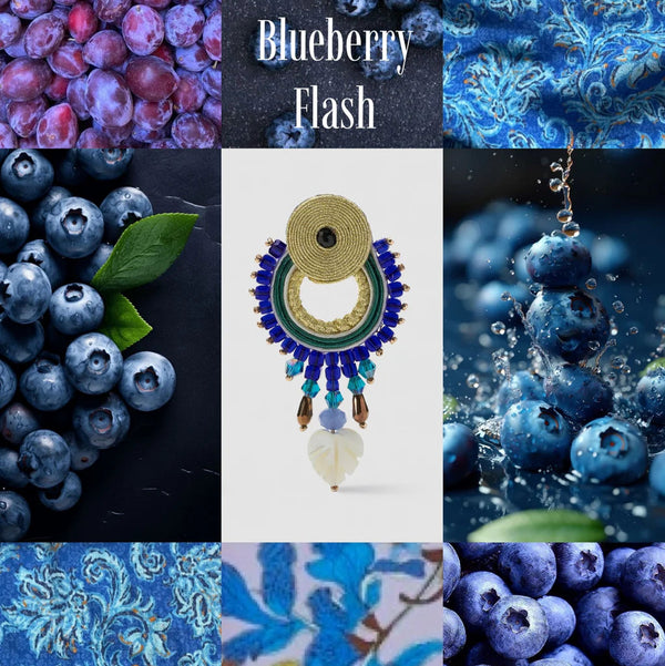 PENDIENTES "Bluberry Flash"