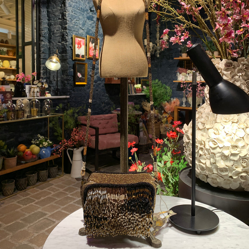 BOLSO NENUFAR FRINGES GOLD