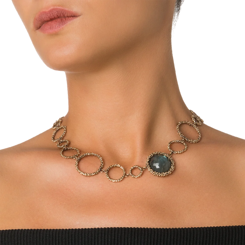 Gargantilla GAE Bronce chocolate - Labradorita