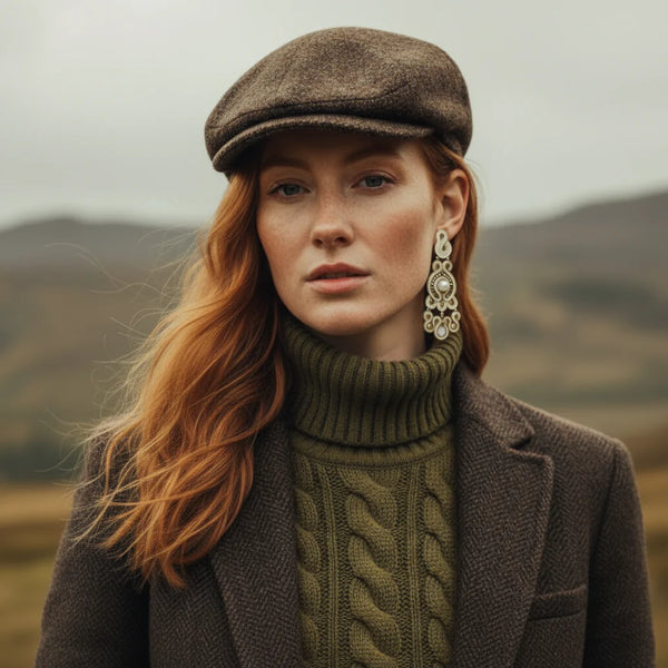 PENDIENTES "Royal Tartan Bone"