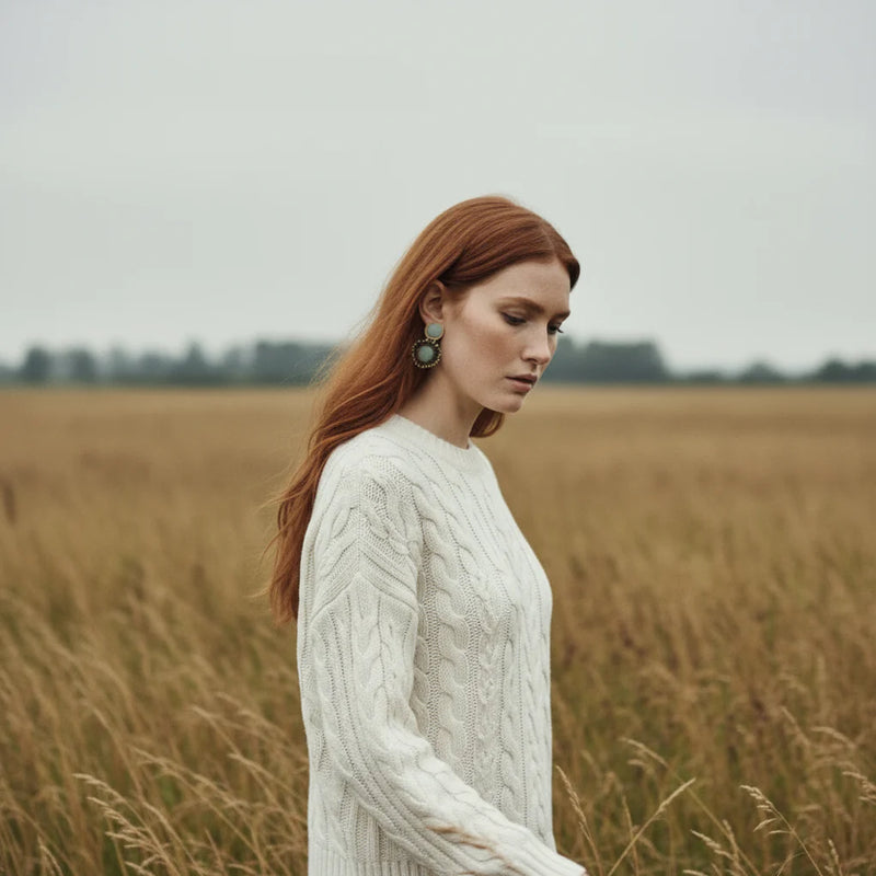 PENDIENTES "Cretonne Moss"