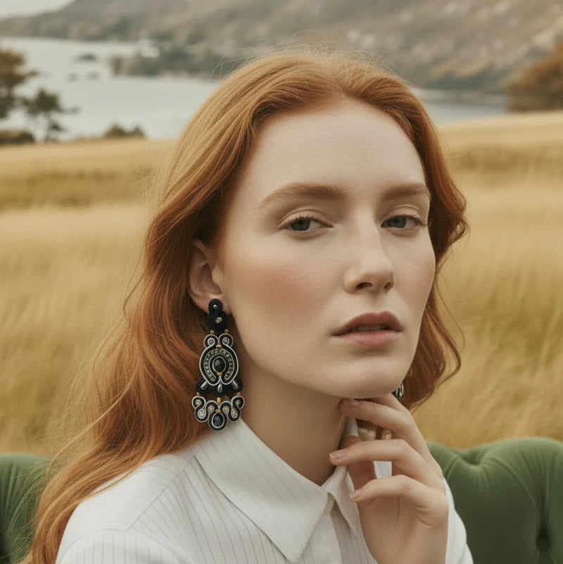 PENDIENTES "Royal Tartan Ebony"