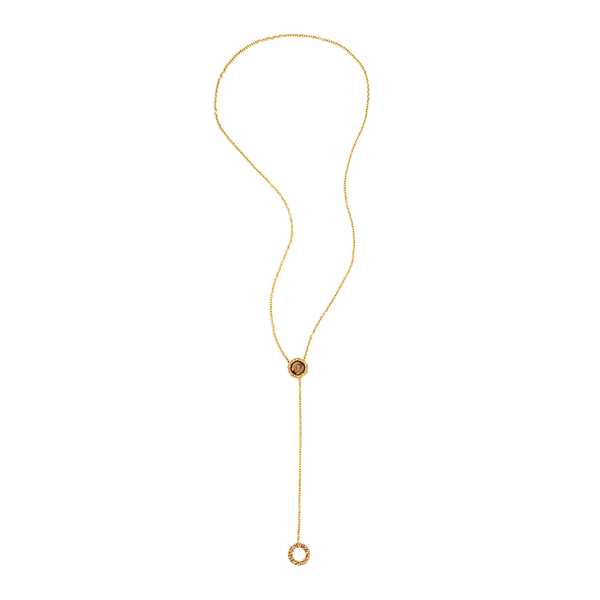 Collar LOLLYPOP Latón dorado bañado en cobre - Cuarzo ahumado