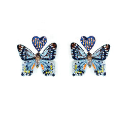 PENDIENTES MARIPOSA CON CORAZÓN