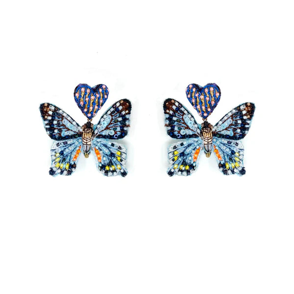 PENDIENTES MARIPOSA CON CORAZÓN