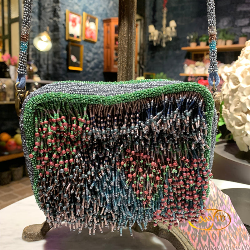 BOLSO NENUFAR FRINGES MULTICOLOR