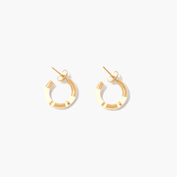 PENDIENTES MINI ARO POSITANO MARFIL