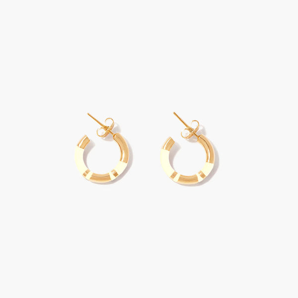 PENDIENTES MINI ARO POSITANO MARFIL