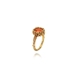 Anillo MOLECOLA Latón dorado bañado en cobre - Cornalina