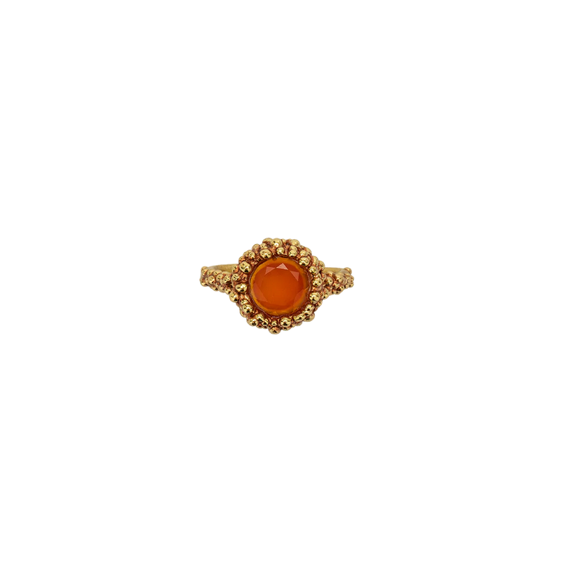 Anillo MOLECOLA Latón dorado bañado en cobre - Cornalina