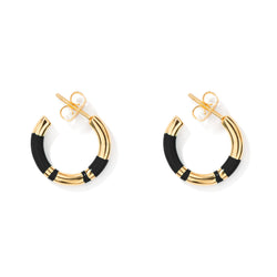 PENDIENTES MINI ARO POSITANO NEGRO