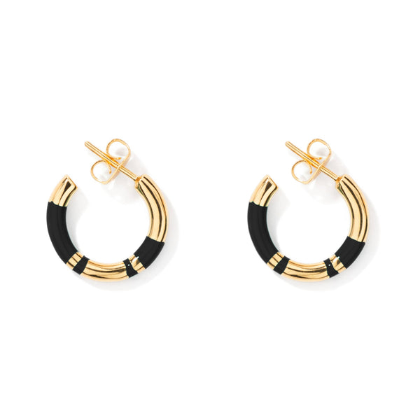 PENDIENTES MINI ARO POSITANO NEGRO