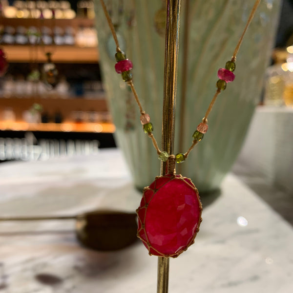 Tibetano Largo - Rubellite Pink