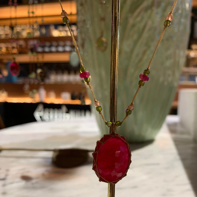 Tibetano Largo - Rubellite Pink