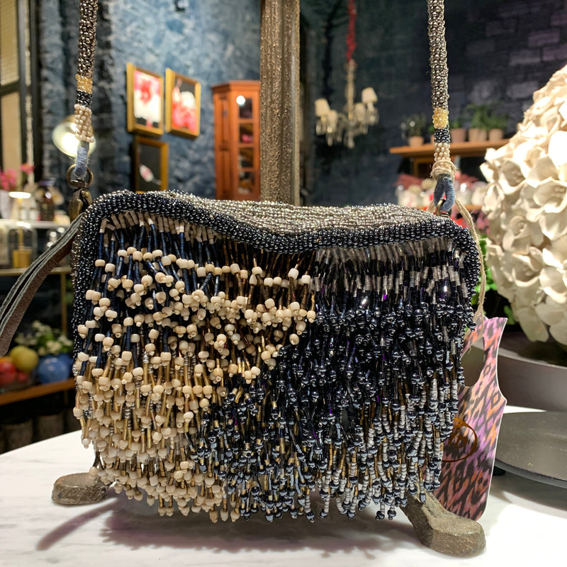 BOLSO NENUFAR FRINGES SILVER