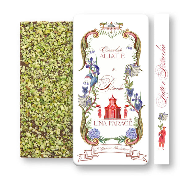 CHOCOLATE CON LECHE Y PISTACHOS