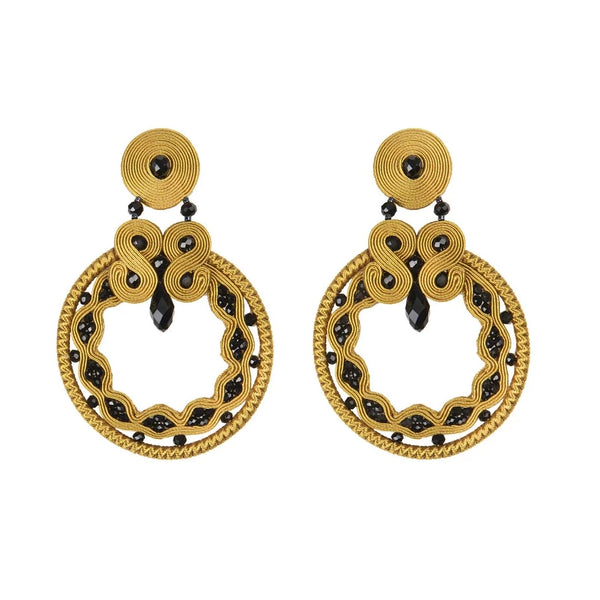 PENDIENTES "OCRE & AZABACHE"