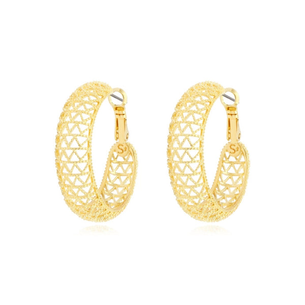 PENDIENTES ARO BETTY MEDIANOS DORADOS