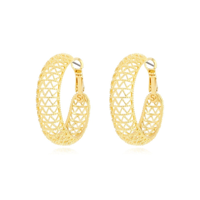 PENDIENTES ARO BETTY MEDIANOS DORADOS