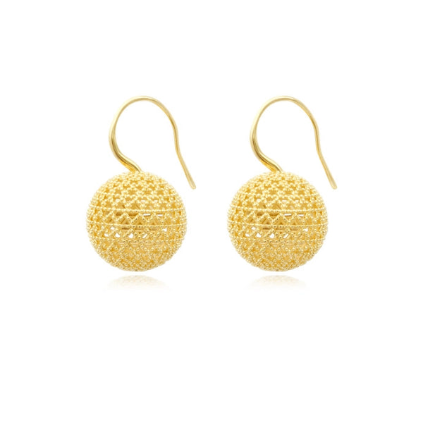 PENDIENTES BOLA BETTY DORADOS