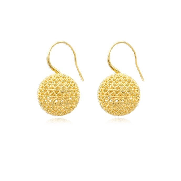 PENDIENTES BOLA BETTY DORADOS