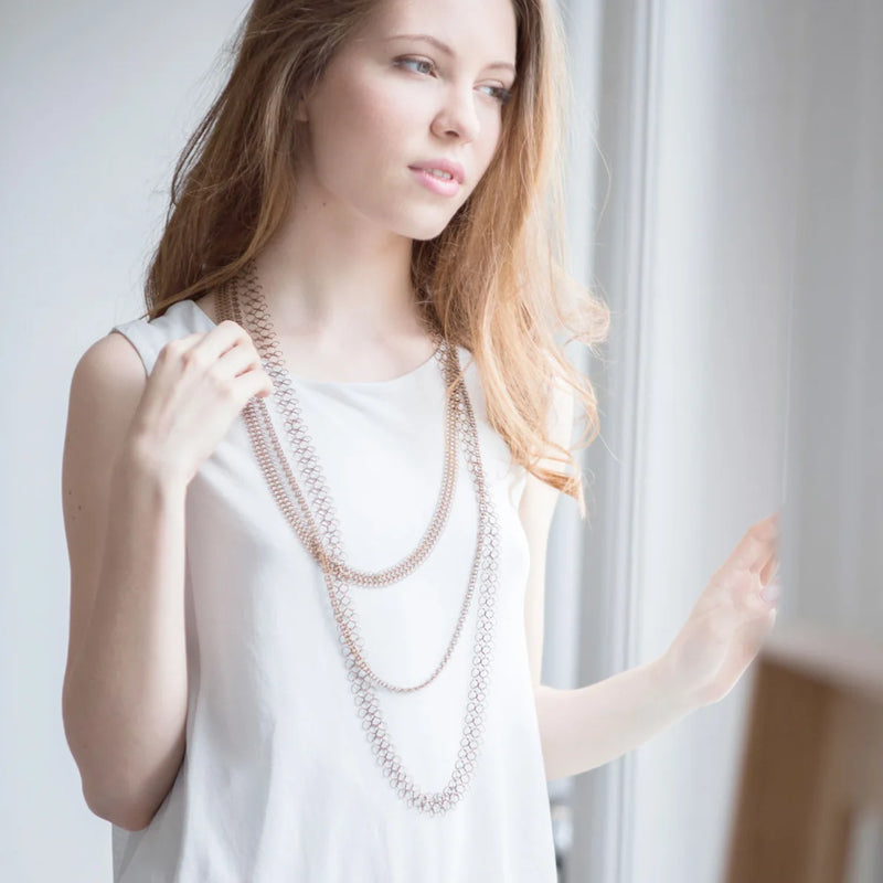 COLLAR BASIC 77 cm LIGHT-COBRE-BRONCE