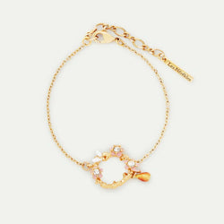 PULSERA FINA FLOR DE MANZANO, PERA Y ABEJA