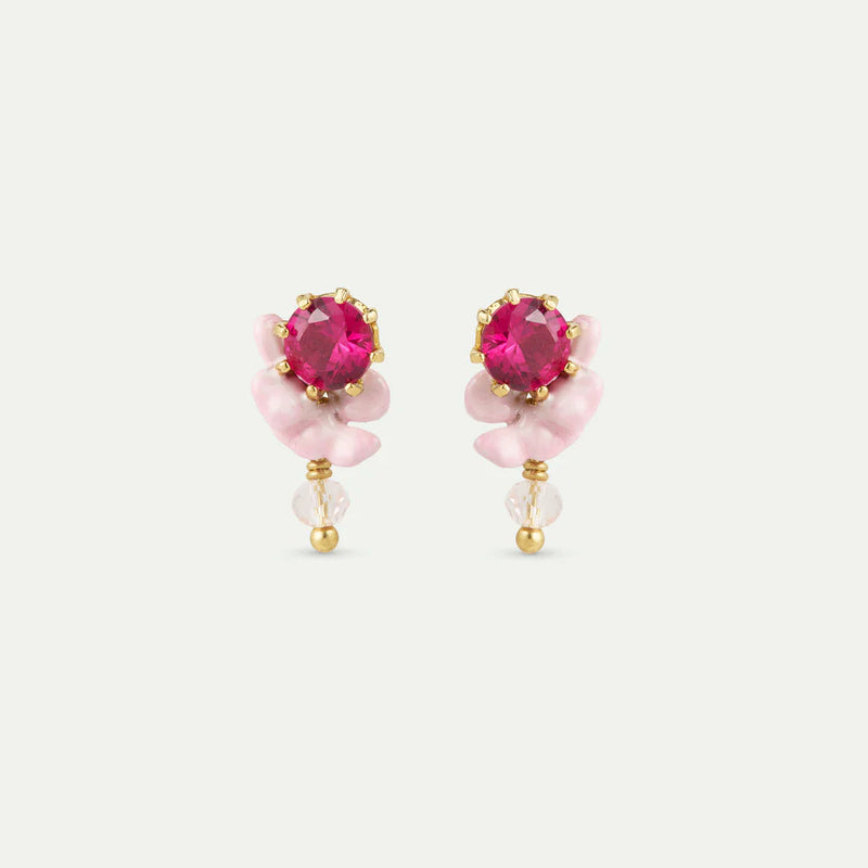 PENDIENTES GLICINIA ROSA