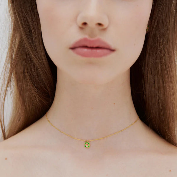 COLLAR COLGANTE TRÉBOL 4 HOJAS