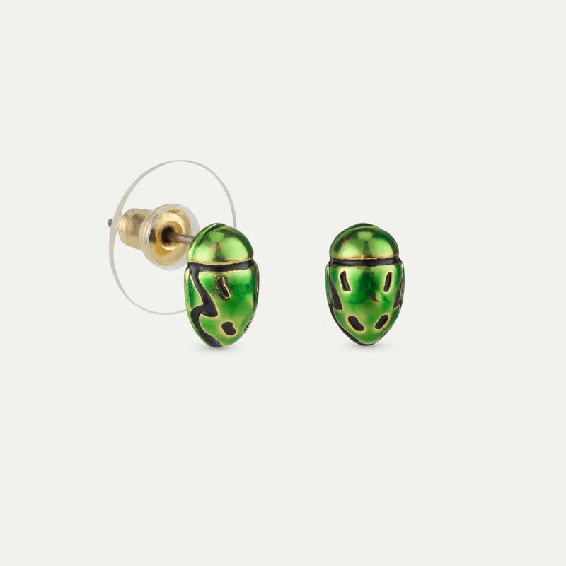 PENDIENTES ESCARABAJO VERDE