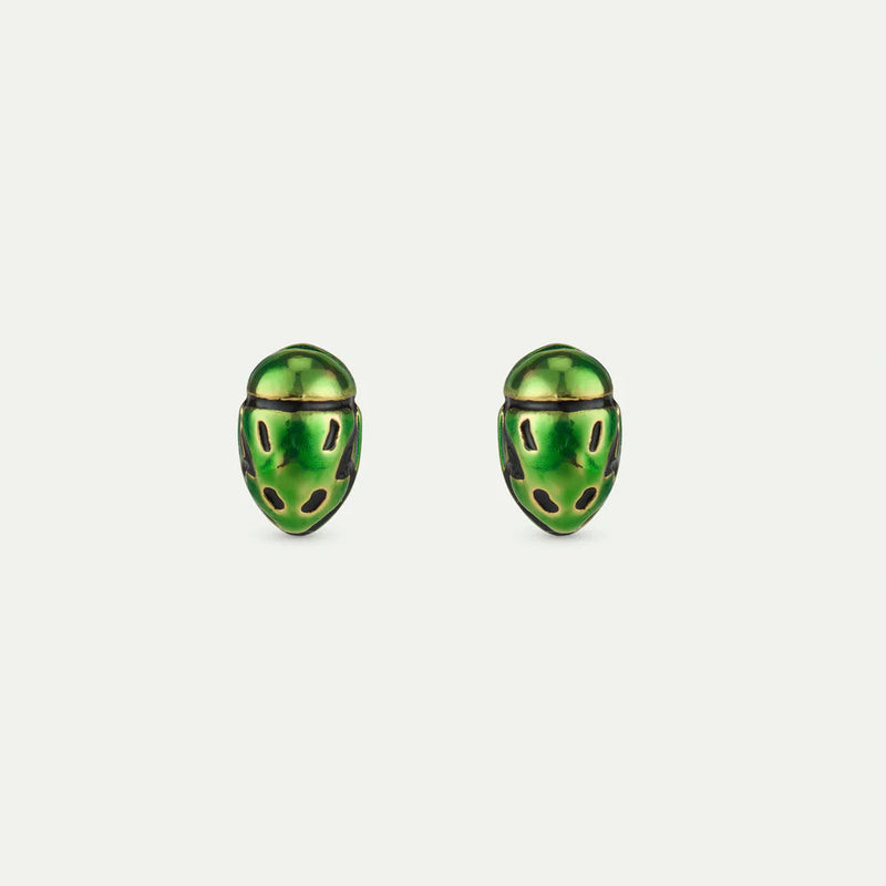PENDIENTES ESCARABAJO VERDE