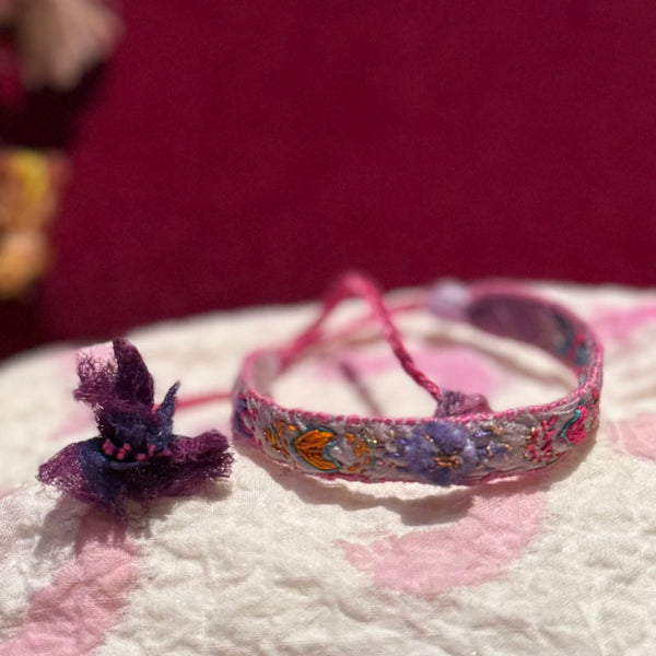 PULSERA SEDA BORDADA