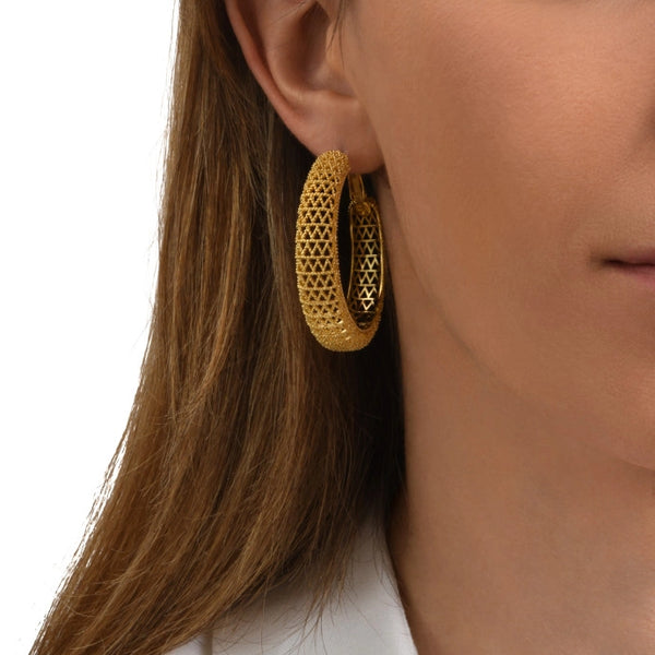 PENDIENTES ARO BETTY GRANDES DORADOS