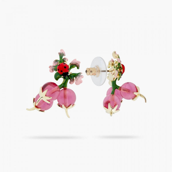 PENDIENTES BOLITAS RÁBANO Y MARIQUITA