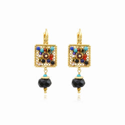 PENDIENTES PERSANE CUADRADO MULTICOLOR