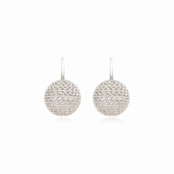PENDIENTES BOLA BETTY PLATEADOS