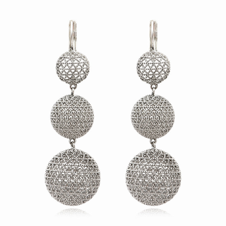 PENDIENTES LARGOS BETTY PLATEADOS