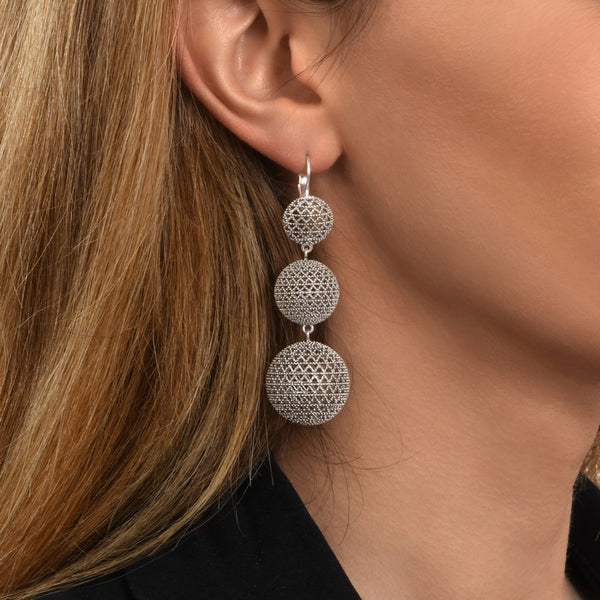 PENDIENTES LARGOS BETTY PLATEADOS