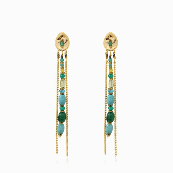 PENDIENTES LARGOS DAKOTA TURQUESA
