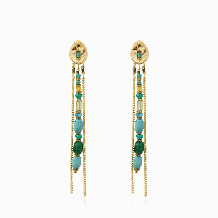 PENDIENTES LARGOS DAKOTA TURQUESA