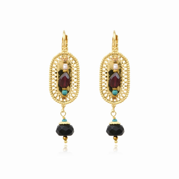 PENDIENTES PERSANE OVALADO MULTICOLOR