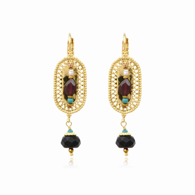 PENDIENTES PERSANE OVALADO MULTICOLOR