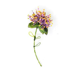 BROCHE FLOR GLOBO AMARANTO